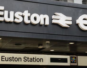 London Euston Station sign