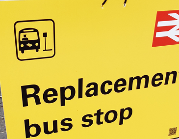 Rail replacement bus stop