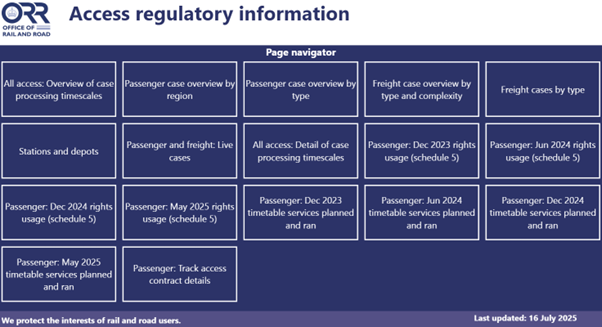 Screenshot of 18 May 2025 timetable dashboard
