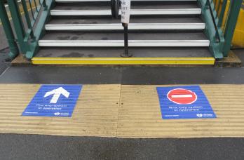 MTR Gidea Park Station one way stairs