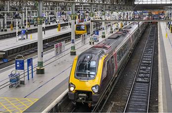 Wide view of railway station