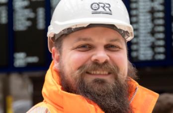 ORR health and safety inspector at work in PPE