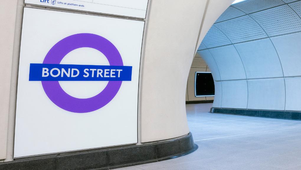 Bond Street Elizabeth Line station in London