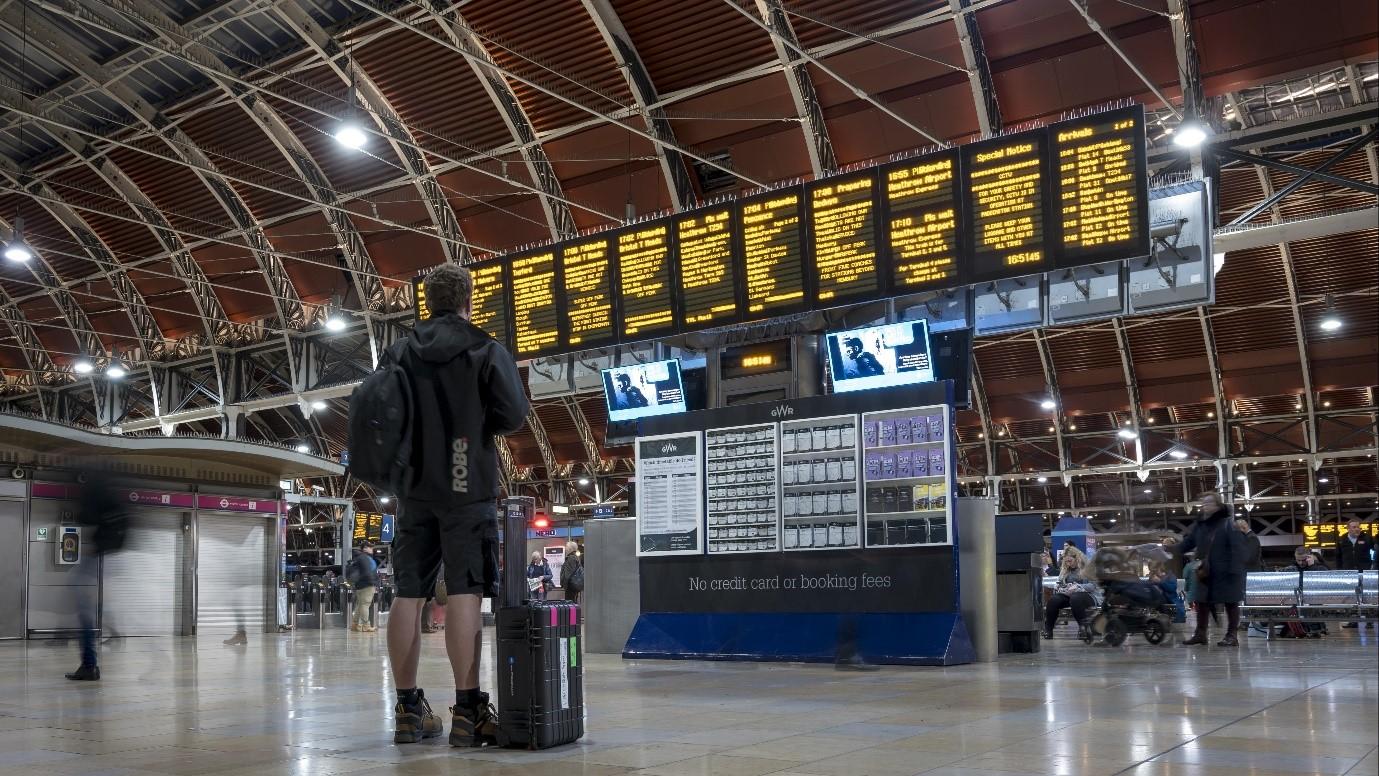Rail passengers on platform