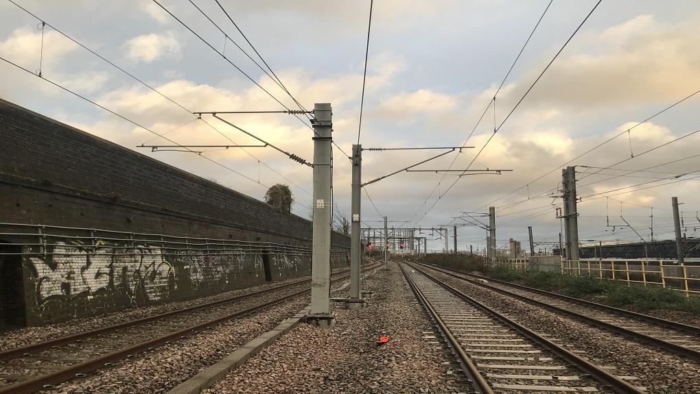 Photograph of track outside Paddington Station, near Kensal Green, London