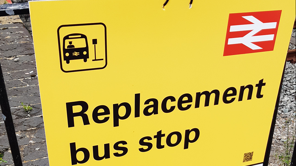 Rail replacement bus stop