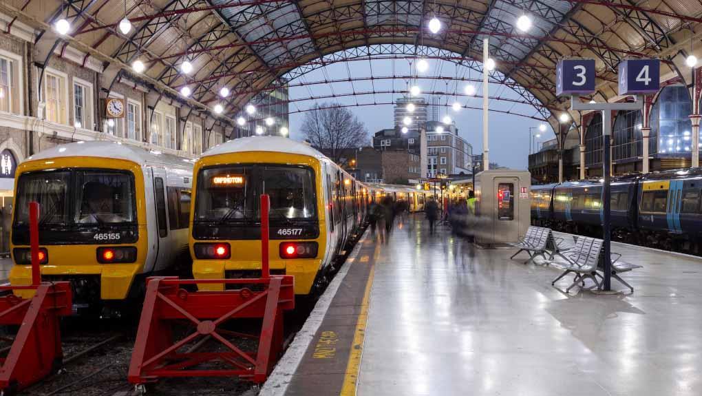 Trains at a platform