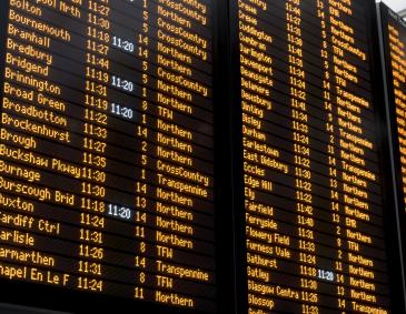 An image of Manchester Piccadilly Station's departure board