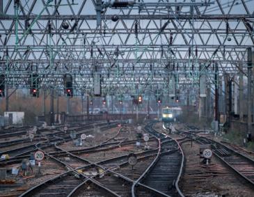 Tracks at Manchester Piccadilly railway station