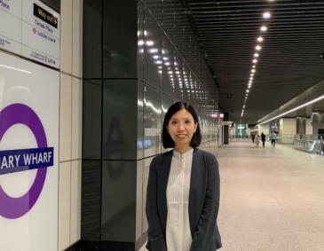 Cherry Lam, Civil Engineer, Railway Planning & Performance, at Canary Wharf station