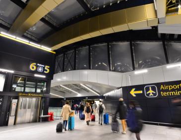 New Gatwick Airport station concourse.