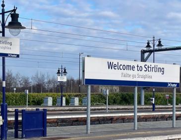 Stirling railway station in Scotland