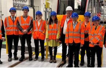 Board members on site visit
