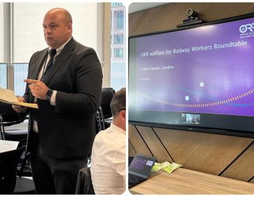 Richard Hines, HM chief inspector of railways, speaking at ORR's welfare roundtable.